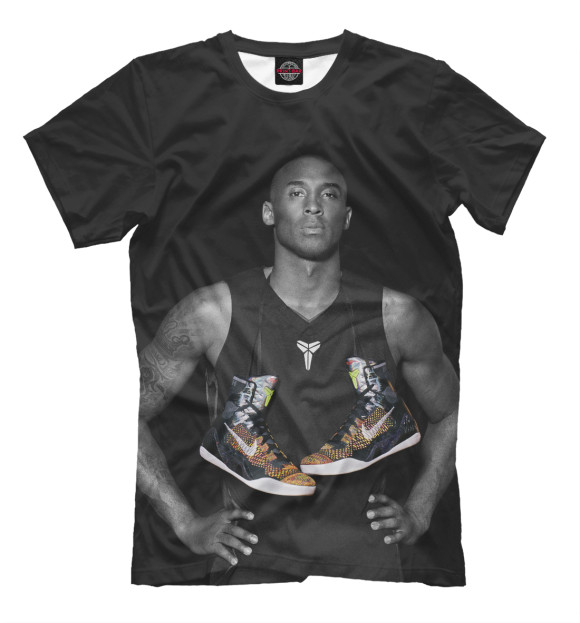 Мужская футболка с изображением Kobe Bryant цвета Черный