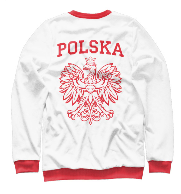 Свитшот для мальчиков с изображением Польша цвета Белый