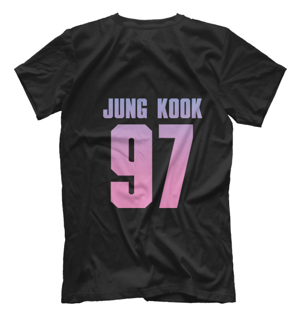 Мужская футболка с изображением BTS Jung Kook цвета Белый