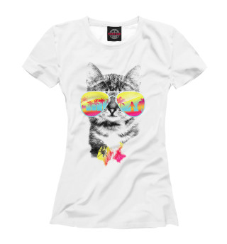 Женская футболка Солнечный кот