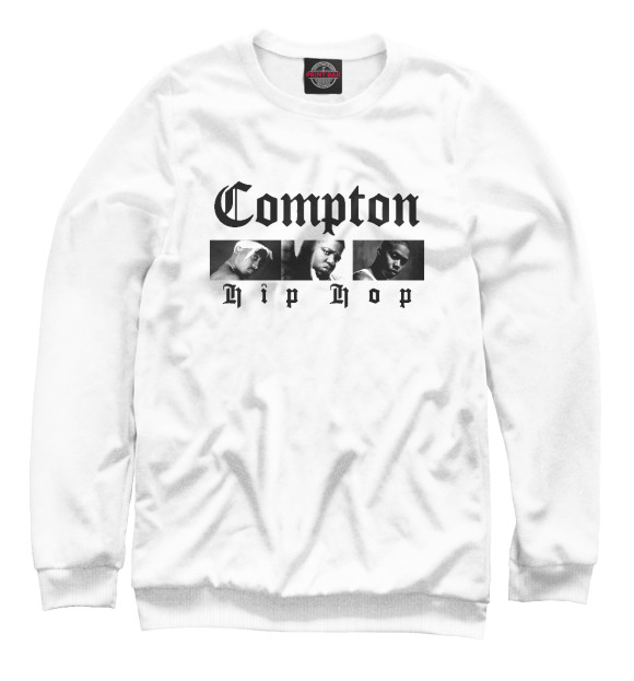 Свитшот для мальчиков с изображением Compton цвета Белый