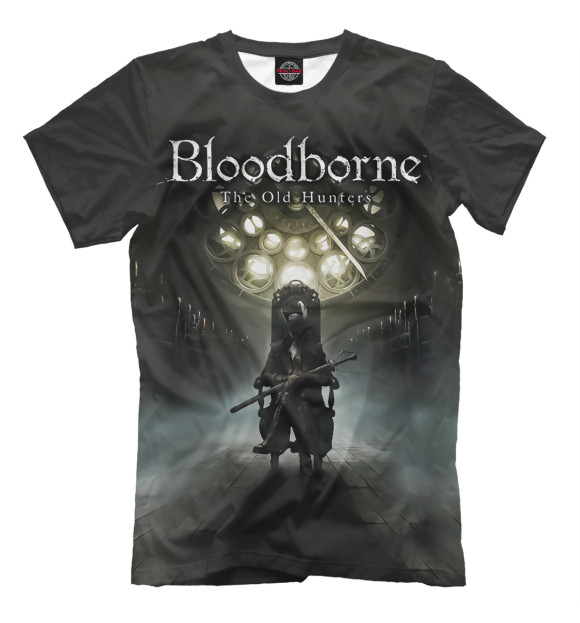 Мужская футболка с изображением Bloodborne цвета Белый