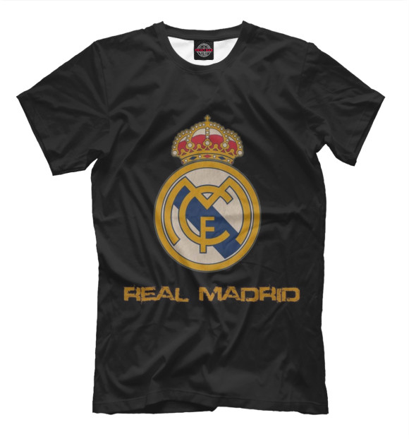 Футболка для мальчиков с изображением FC Real Madrid цвета Черный