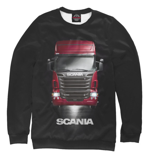 Свитшот для мальчиков с изображением Scania цвета Белый