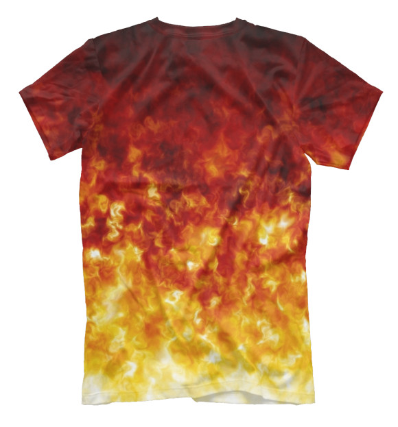 Мужская футболка с изображением Яркое пламя цвета Белый