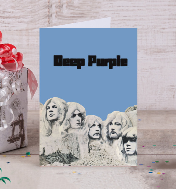 Открытка с изображением Deep Purple цвета Белый