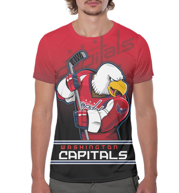 Мужская футболка с изображением Washington Capitals цвета Белый