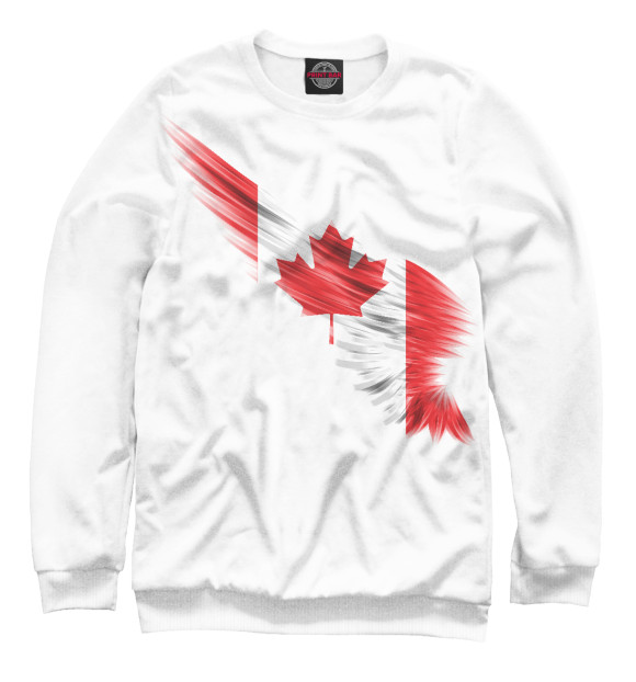 Свитшот для девочек с изображением Свободная Канада цвета Белый