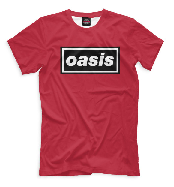 Мужская футболка с изображением Oasis цвета Темно-розовый
