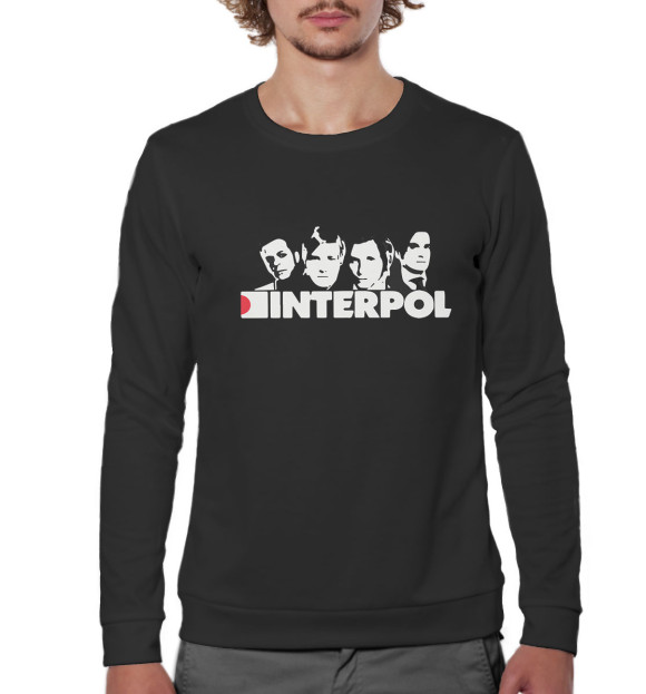 Мужской свитшот с изображением Interpol цвета Белый