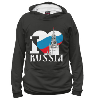 Мужское худи Я люблю Россию