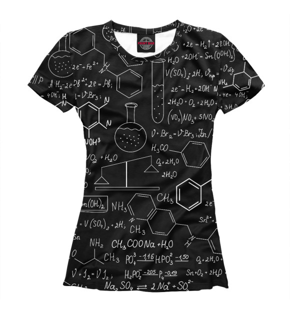 Женская футболка с изображением Формула цвета Белый