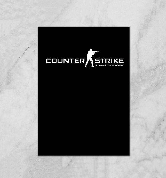 Плакат с изображением Counter-Strike Global Offensive цвета Белый