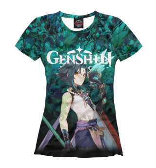 Женская футболка Genshin Impact Адепт Сяо