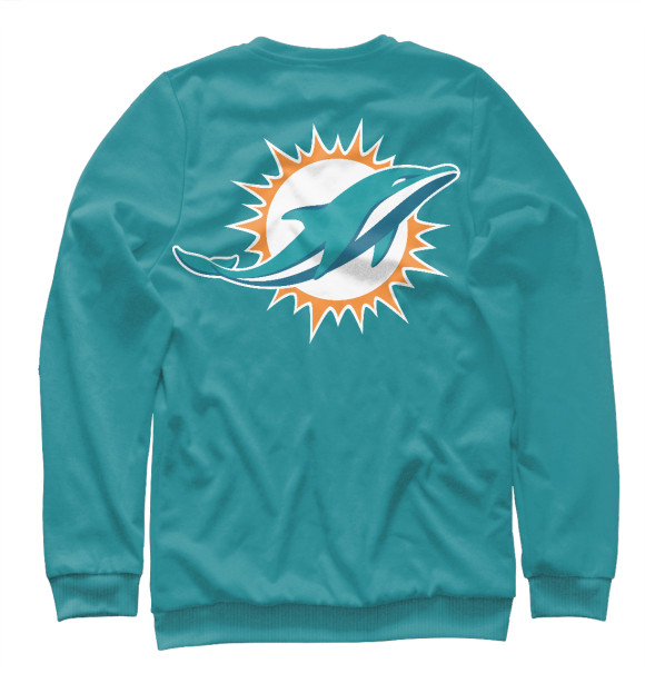 Мужской свитшот с изображением Miami Dolphins - Майами Долфинс цвета Белый