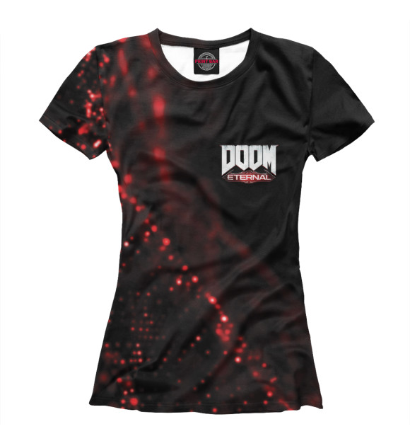 Женская футболка с изображением Doom Eternal цвета Белый