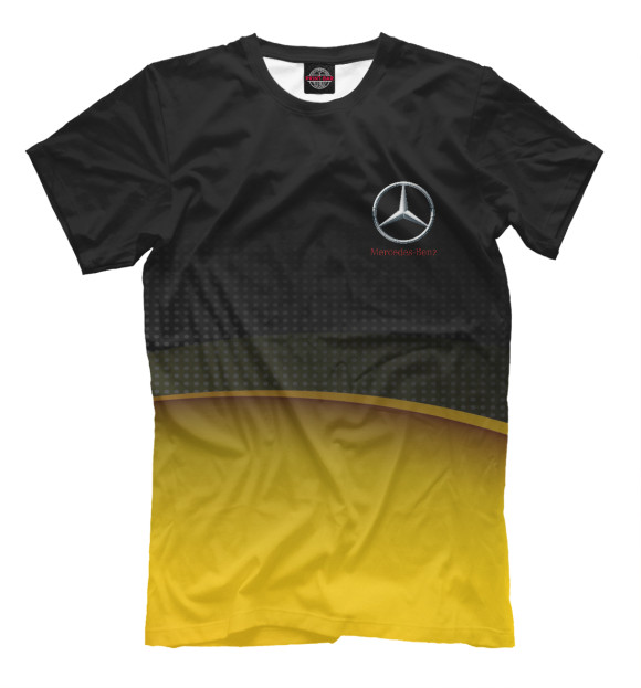 Мужская футболка с изображением Mercedes-Benz цвета Белый