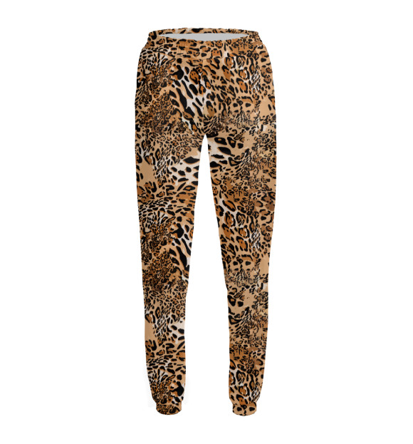 Женские спортивные штаны с изображением Леопард цвета Белый