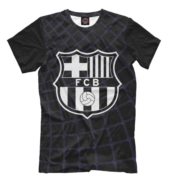 Мужская футболка с изображением Barcelona цвета Черный
