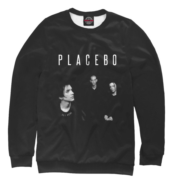 Свитшот для девочек с изображением Placebo band цвета Белый