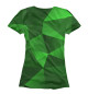 Женская футболка Зеленые Полигоны