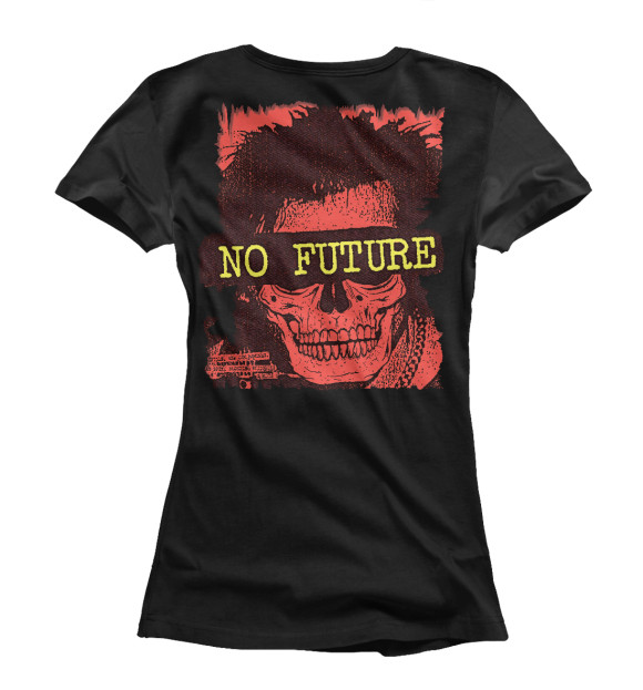 Женская футболка с изображением No Future цвета Белый
