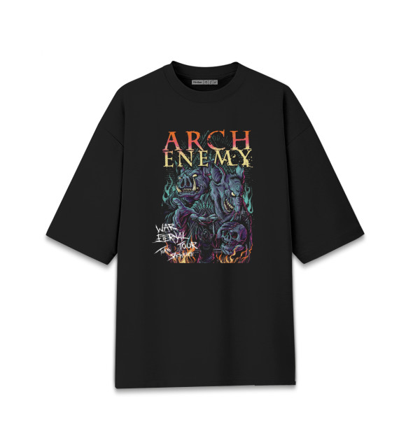 Женская футболка оверсайз с изображением Arch Enemy цвета Черный