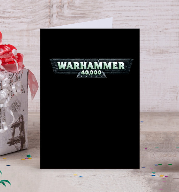 Открытка с изображением Warhammer 40000 цвета Белый