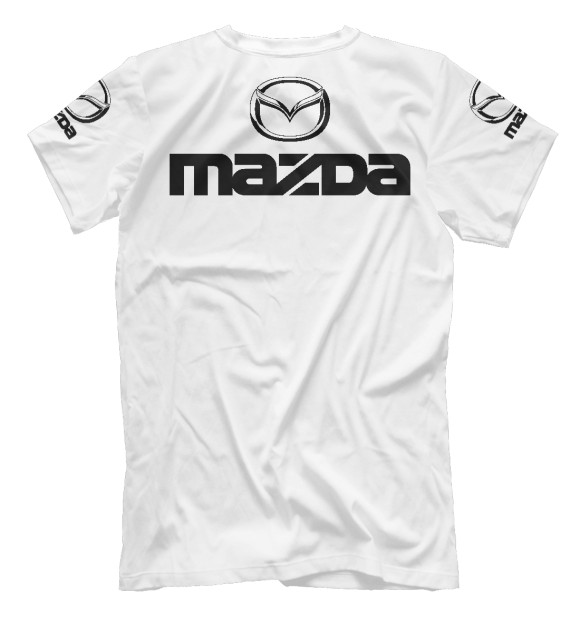 Футболка для мальчиков с изображением Mazda цвета Белый