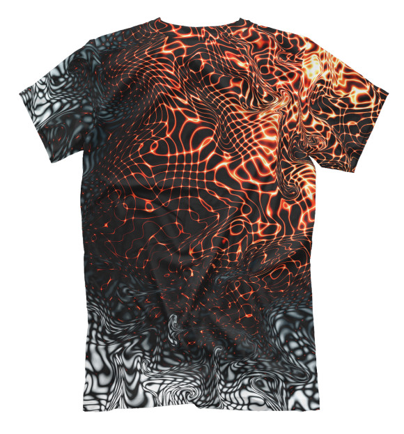 Мужская футболка с изображением Molted lava цвета Белый