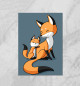 Плакат Лисица с лисёнком