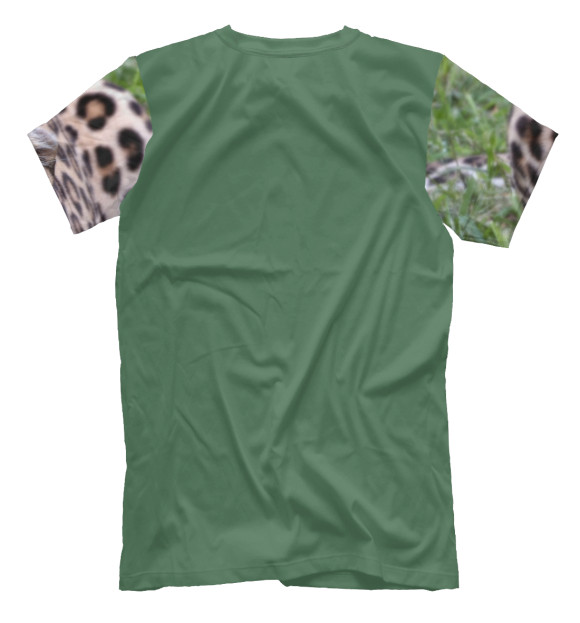 Мужская футболка с изображением леопард цвета Белый