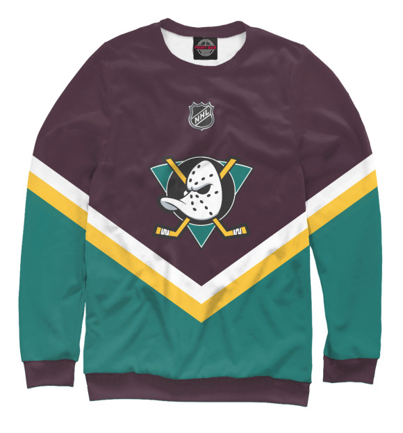 Мужской свитшот с изображением Anaheim Ducks цвета Белый