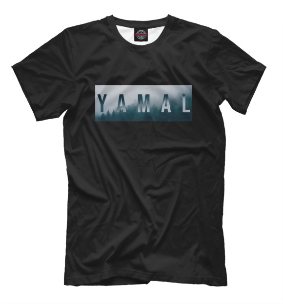 Мужская футболка с изображением YAMAL цвета Белый