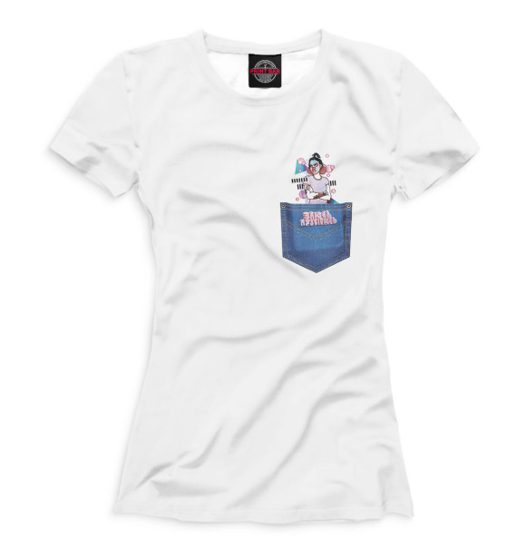 Женская футболка с изображением Anastasiz цвета Белый
