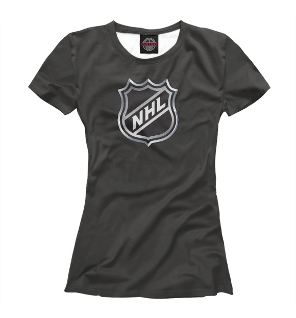 Женская футболка с изображением НХЛ цвета Белый