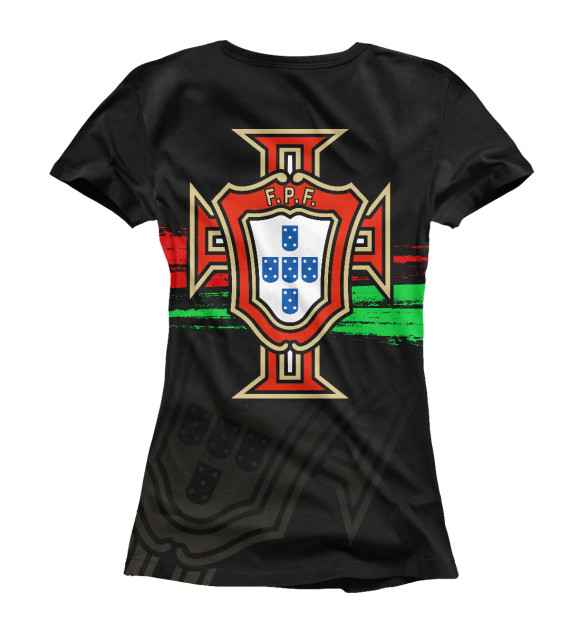Женская футболка с изображением Португалия цвета Белый
