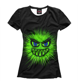Женская футболка Зеленый злобный вирус