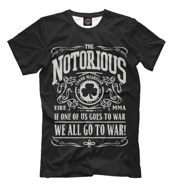Мужская футболка с изображением The Notorious цвета Черный