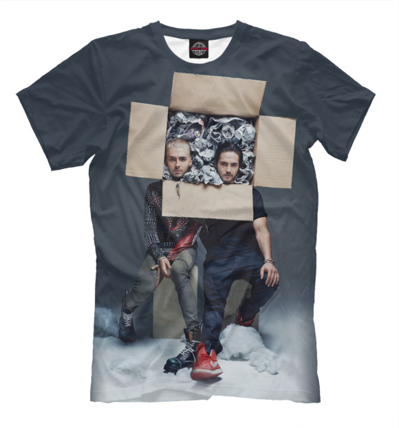Мужская футболка с изображением Tokio Hotel цвета Молочно-белый