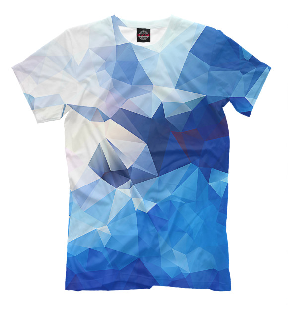 Мужская футболка с изображением Абстракция цвета Грязно-голубой