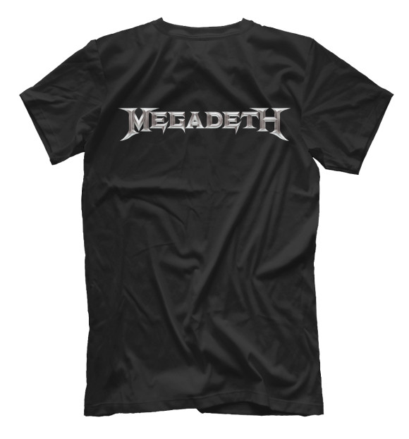 Мужская футболка с изображением Davw Mustaine цвета Белый