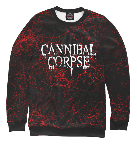 Свитшот для мальчиков с изображением Cannibal Corpse цвета Белый