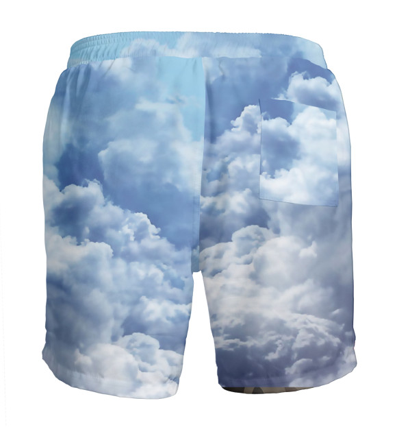 Мужские шорты с изображением Облака цвета Белый
