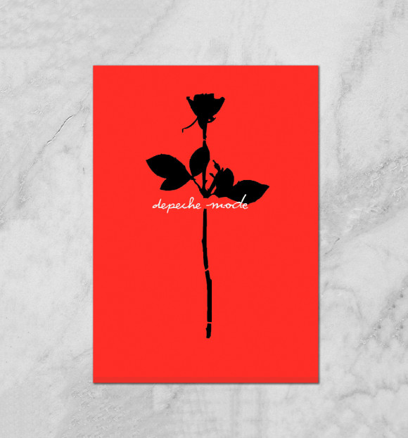 Плакат с изображением Depeche Mode цвета Белый