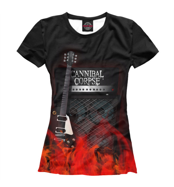 Женская футболка с изображением Cannibal Corpse цвета Белый