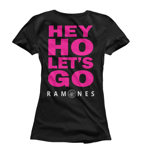 Футболка для девочек с изображением Ramones pink цвета Белый
