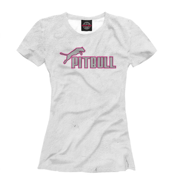 Женская футболка с изображением My Pitbull цвета Белый