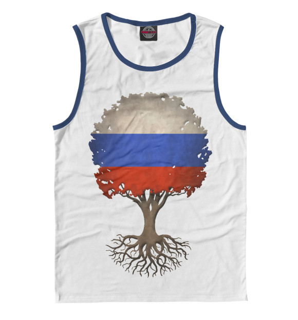 Майка для мальчика с изображением Дерево России цвета Белый