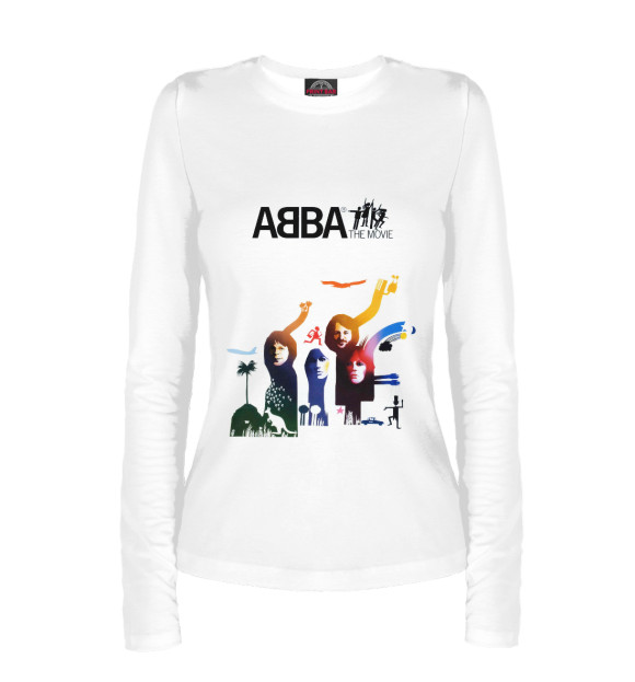 Женский лонгслив с изображением ABBA The Movie цвета Белый